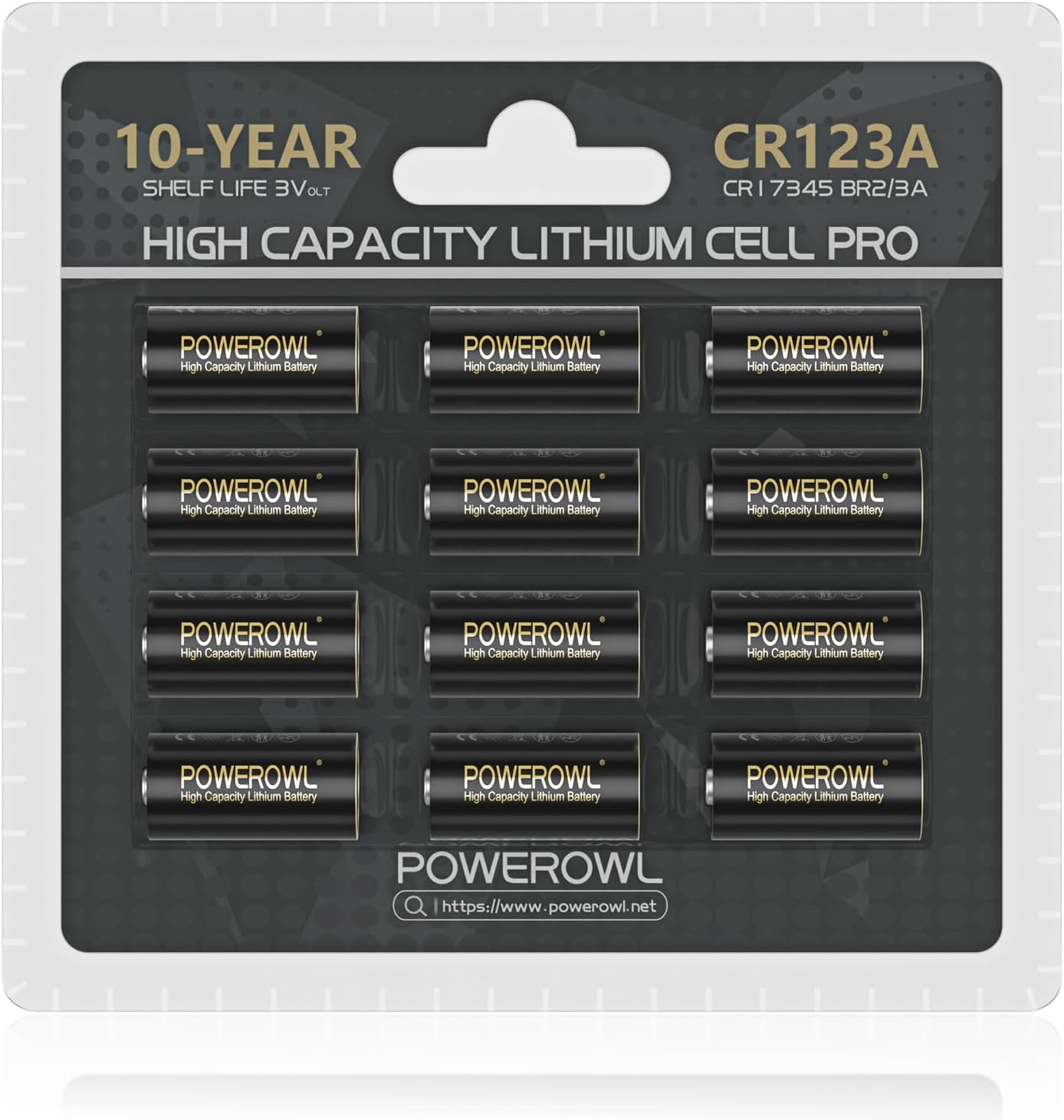 POWEROWL CR123A 3V Lithium Battery
